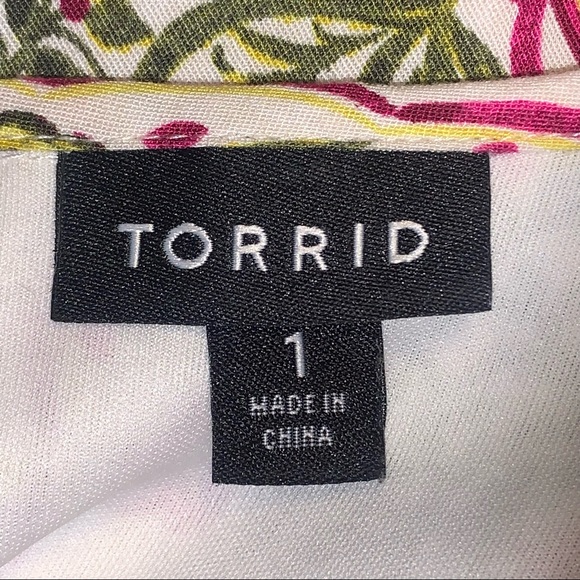 TORRID ⭐️ Ivory Floral Print Challis Skater Mini Dress - Picture 9 of 11